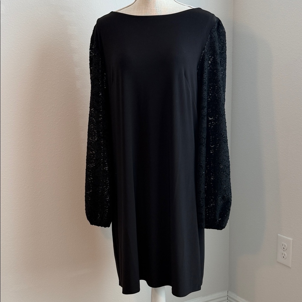 White House Black Market Black Long Sleeve Dress